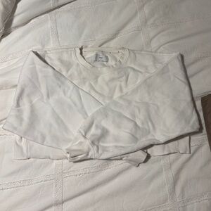 TNA Cozy Fleece Crewneck — Size 2 — White